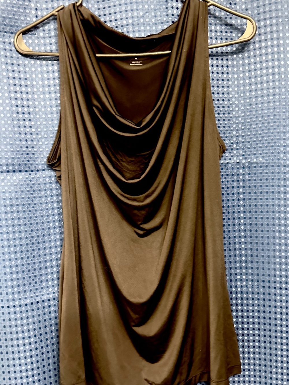 Worthington Black Draped Cowl Neck Tank